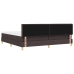 Cama Box Spring  con Colchón & LED Marrón Oscuro 200x200 cm Tela