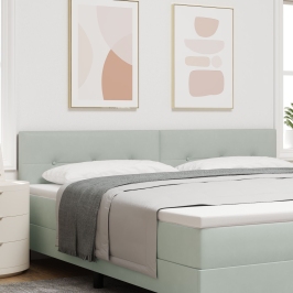 Cabecera VidaXL Acolchada Gris Claro de 200 cm en Terciopelo