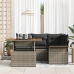 Conjunto de Sofá de Jardín  Conjunto de 5 Gris, Marrón, Negro