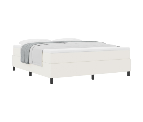 Cama Box Spring  con Colchón Crema Super King Tela de Pana
