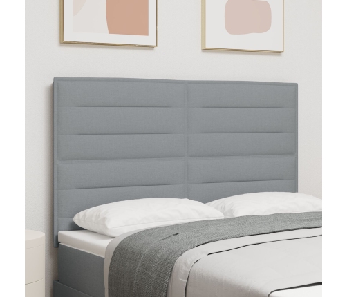 Cabecero Diseño Lines Gris Claro 160 cm Tela