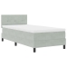 Cama con Somier  con Colchón Gris Claro 100x200 cm Terciopelo