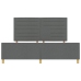 Estructura de Cama  Gris Oscuro 180x200 cm Tela