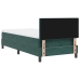 Cama Box Spring con Colchón  Verde Oscuro 90x200 cm Terciopelo