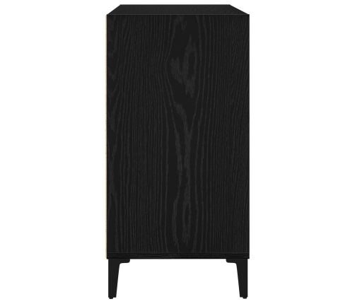 Mueble de almacenamiento Negro Roble 103,5x35x70 cm Madera elaborada