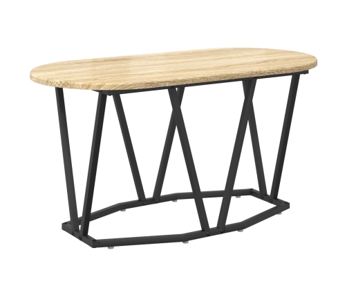 Mesa de café  de roble Sonoma 80x40x40,5 cm de madera de ingeniería y metal
