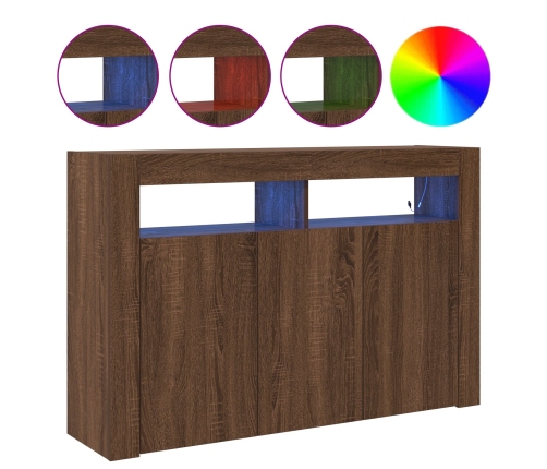Aparador  Roble Marrón Madera de Ingeniería 116 x 30 x 75 cm