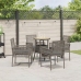 Conjunto de Muebles de Comedor  Conjunto de 5 Gris Ratán, Vidrio