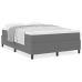Cama con Box Spring  con Colchón Gris Claro 140x200 cm Tela de Terciopelo