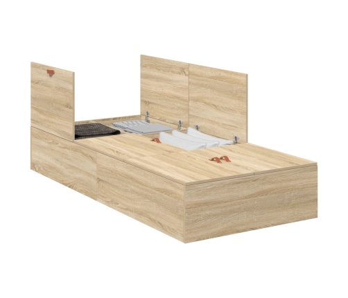 Estructura de Cama  Roble Sonoma 90x190 cm