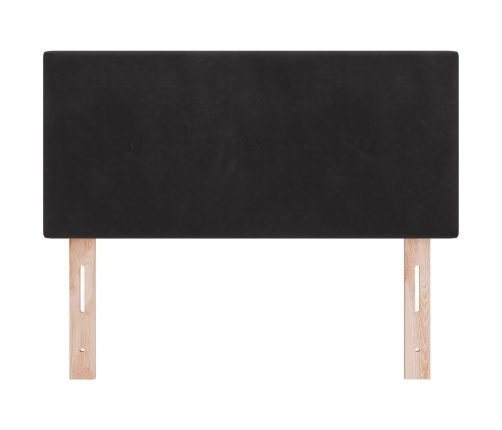 Cabecero  Botonado de Terciopelo Negro de 90 cm