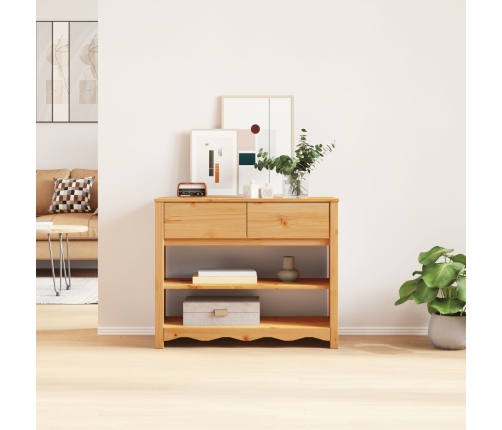mesa consola ""DRAMMEN"" 89,5x37x73 cm de madera maciza de pino