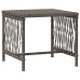 Tumbona Set de 3 Gris y azul marino Ratán PE, metal Plegable