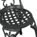 Set de Bistro de Jardín de 3 Piezas  en Aluminio Fundido Negro