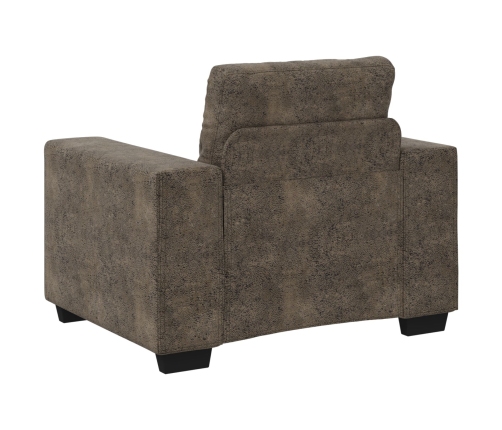 Sillón  Gris Oscuro de 59 cm en Piel Sintética