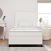 Cama con Base de Resorte  con Colchón Crema 120x200 cm Tela de Pana
