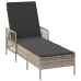 Tumbona Gris claro Ratán PE 157 x 55 x 92 cm Plegable Tumbona