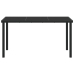 Mesa de Jardín  Negra 140x80x73 cm Vidrio Templado
