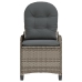 Sillón Reclinable  con Cojín Gris de Ratán Poliéster