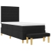 Cama con Base  con Colchón y Banco Negro 90x200 cm Tela
