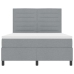 Cama con Box Spring  con Colchón Gris Claro 140x190 cm Tela