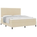 Cama con Box Spring y Colchón Beige Super King Tela