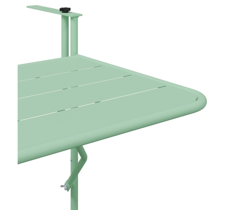 Mesa Colgante al Aire Libre  - Verde Menta, 60 x 39 x 50 cm, Acero