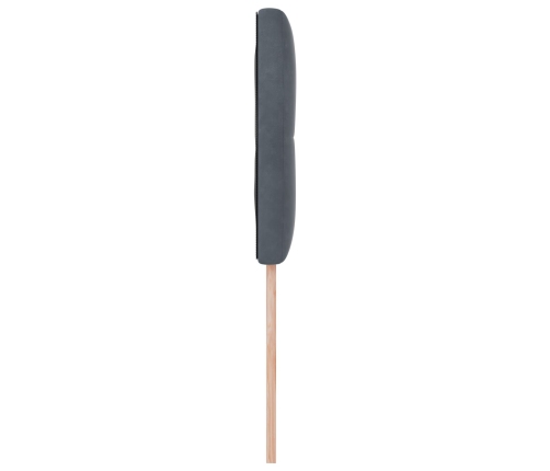 Cabecero  Acolchado con Botones Gris Oscuro 90 cm de Terciopelo