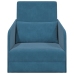 Sofá Cama de Piso  2-en-1 Azul 65x80x83 cm Terciopelo
