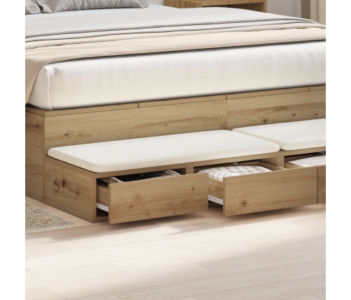 Mesa de Noche Roble Madera 150 x 36.5 x 16.5 cm Mesa de Noche