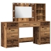 Set de Tocador de 3 Piezas  con LED Madera Antigua Madera Elaborada