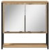 Armario Espejo de Baño  Roble Artesanal 60x16x60 cm Madera Elaborada