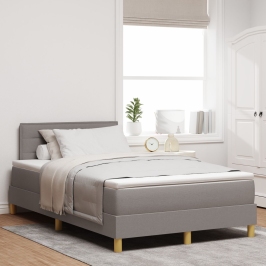 Cama Box Spring con Colchón Topo 120x200 cm Tela
