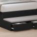 Cajones de cama  en negro, 75 x 36,5 x 16,5 cm, de madera contrachapada