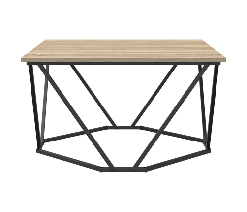 Mesa de café  Roble Sonoma Tablero de partículas y metal Mediana