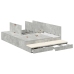 Cama con almacenamiento  gris concreto 150x200 cm