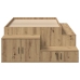 Estructura de cama de almacenamiento Roble artesanal 90 x 190 cm