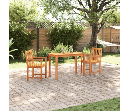 Conjunto de comedor para el jardín de 3 piezas  de madera maciza de acacia