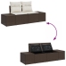 Conjunto de Sofá de Jardín  Juego de 9 Beige y Marrón