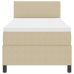 Cama con Box Spring  con Colchón Beige 90x200 cm Tela de Corduroy