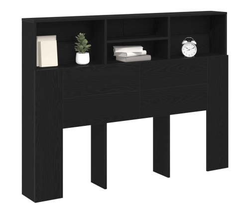 Cabecero  - Roble Negro, 140x19x103.5 cm, Hecho de Madera Elaborada