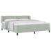 Cama con somier y colchón  Gris Claro 180x200 cm Terciopelo