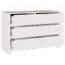 Comoda  ""DRAMMEN"" Blanca 111x43x73,5 cm de Madera Sólida de Pino