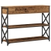 Mesa Consola  de Madera Vieja 100x28x75 cm de Madera Ingenierizada y Acero