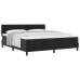 Cama con somier y colchón  Negro Super King Terciopelo