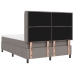 Cama box spring con colchón y LED Taupe 140x200 cm Tela
