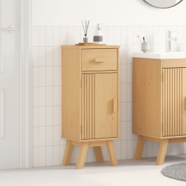 Armario de baño  35x30x90 cm de madera maciza de pino