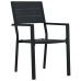 Conjunto de Comedor de Jardín de 5 Piezas Negro HDPE