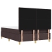 Cama box spring  con colchón y banco marrón oscuro 140x190 cm de tela