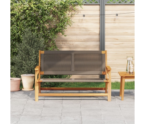 Banco de Jardín Gris 76x122x73 cm Madera Sólida de Acacia